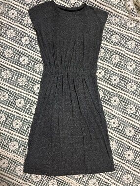 Topshop Charcoal Gray Heathered Midi Dress